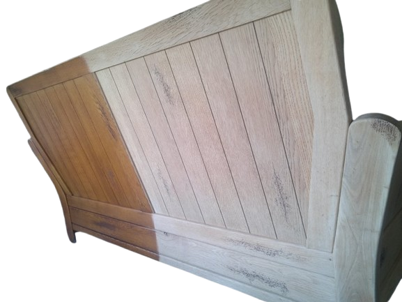 Canapé bois à éclaircir, relookage.