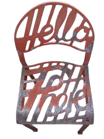 Chaise métal sablage.