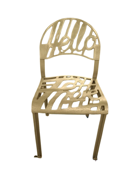 Chaise métal Artifort, sablage, apprêt, mise en peinture.